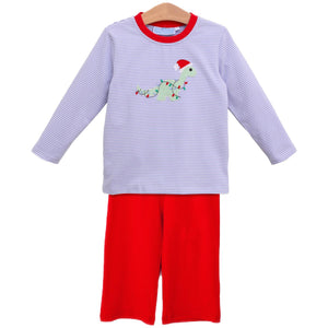 Christmas Dinosaur 2 piece Pants Set