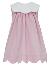 Load image into Gallery viewer, Pink Dress with Scalloped Portrait Collar
