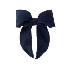 Load image into Gallery viewer, Medium Corduroy Fabric Bow in Red or Navy
