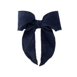 Medium Corduroy Fabric Bow in Red or Navy