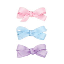 Load image into Gallery viewer, Three Baby Satin Bows in a Multipack - assorted
