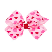 Load image into Gallery viewer, Valentine&#39;s Heart Print Bows - Medium
