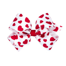 Load image into Gallery viewer, Valentine&#39;s Heart Print Bows - Medium
