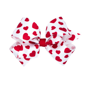 Valentine's Heart Print Bows - Medium