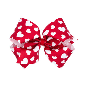 Valentine's Heart Print Bows - King