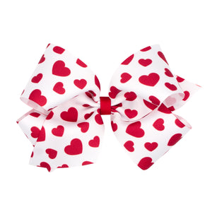 Valentine's Heart Print Bows - King