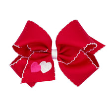 Load image into Gallery viewer, Valentine&#39;s Heart Moonstitch Edge Bows - King
