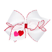 Load image into Gallery viewer, Valentine&#39;s Heart Moonstitch Edge Bows - King
