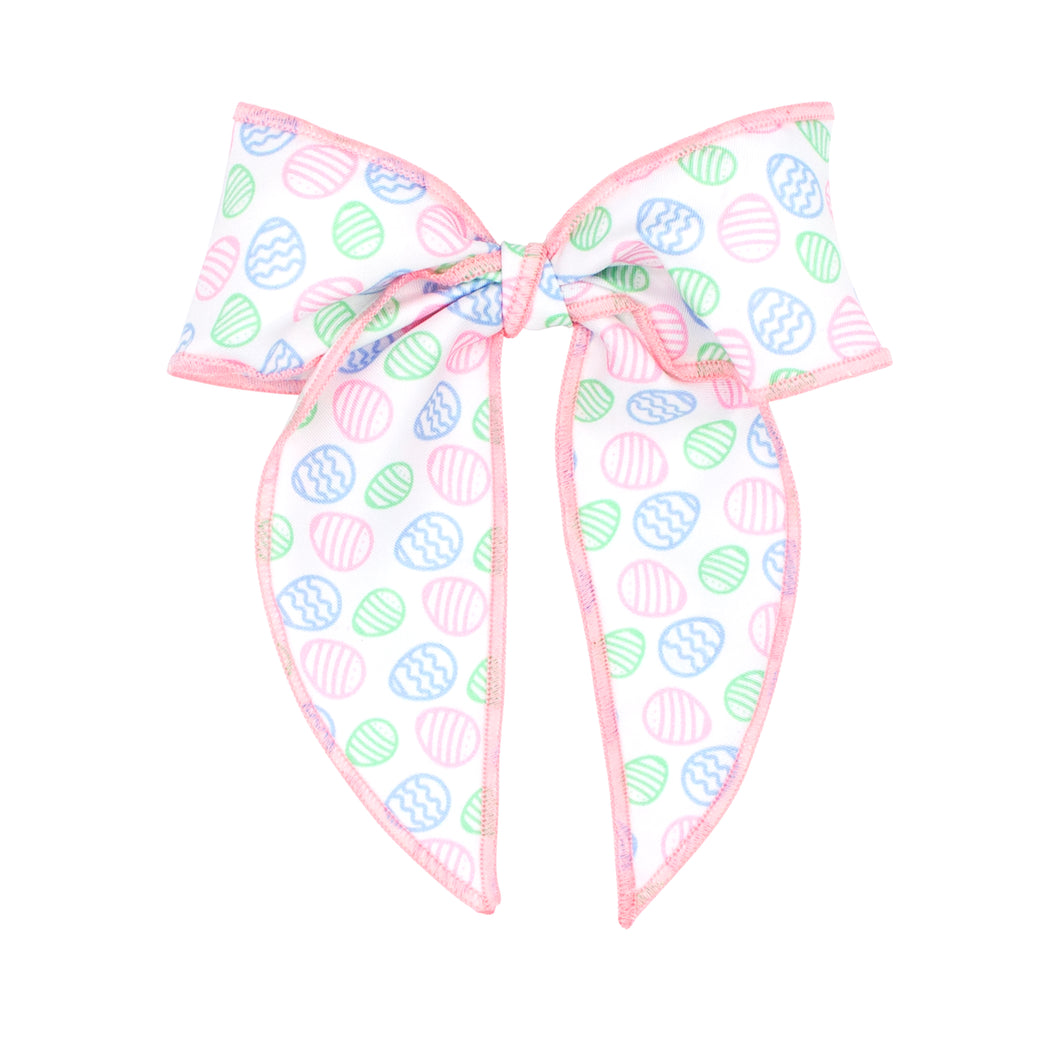 Easter Egg Printed Bowtie Fabric Bow