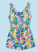 Load image into Gallery viewer, Tween Girls Romper - Bright Tropical Print Size 12 only
