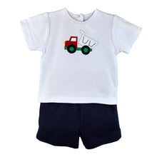 Load image into Gallery viewer, Dump Truck Applique Tee &amp;  Knit Short Set
