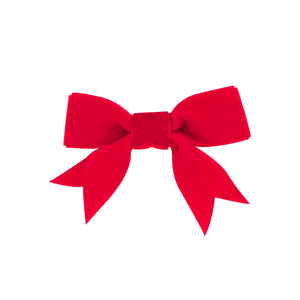 Mini Velvet Bow w/ Fancy Cut Tail