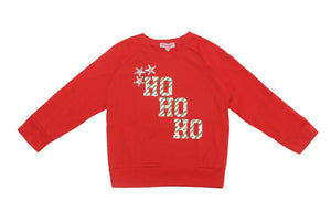 Red "HO HO HO" Sparkly Sweatshirt