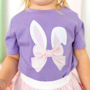 Bunny Bow Easter S/S T-Shirt - Lavender