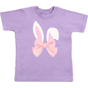 Bunny Bow Easter S/S T-Shirt - Lavender