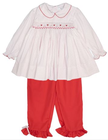 Christmas Smocked Pant Set