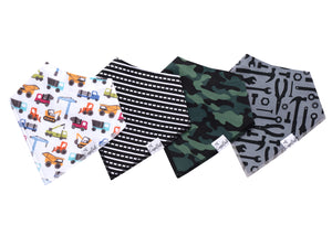 Bandana Bib 4 pack Set - Assorted