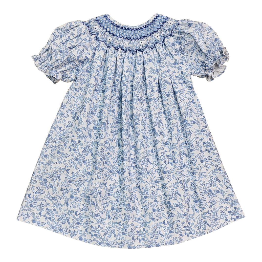 Bella Blue Flower Smocked Dress