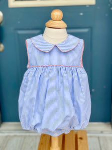 Blue & White Stripe Classic Boy's Bubble