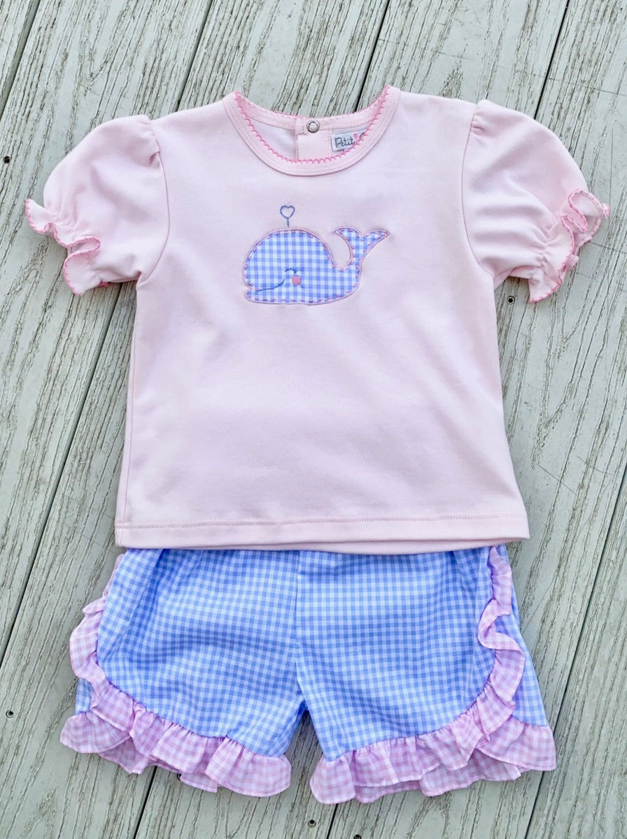 Pink Whale Short Set