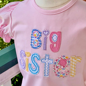 Appliqued Big Sister T-Shirt