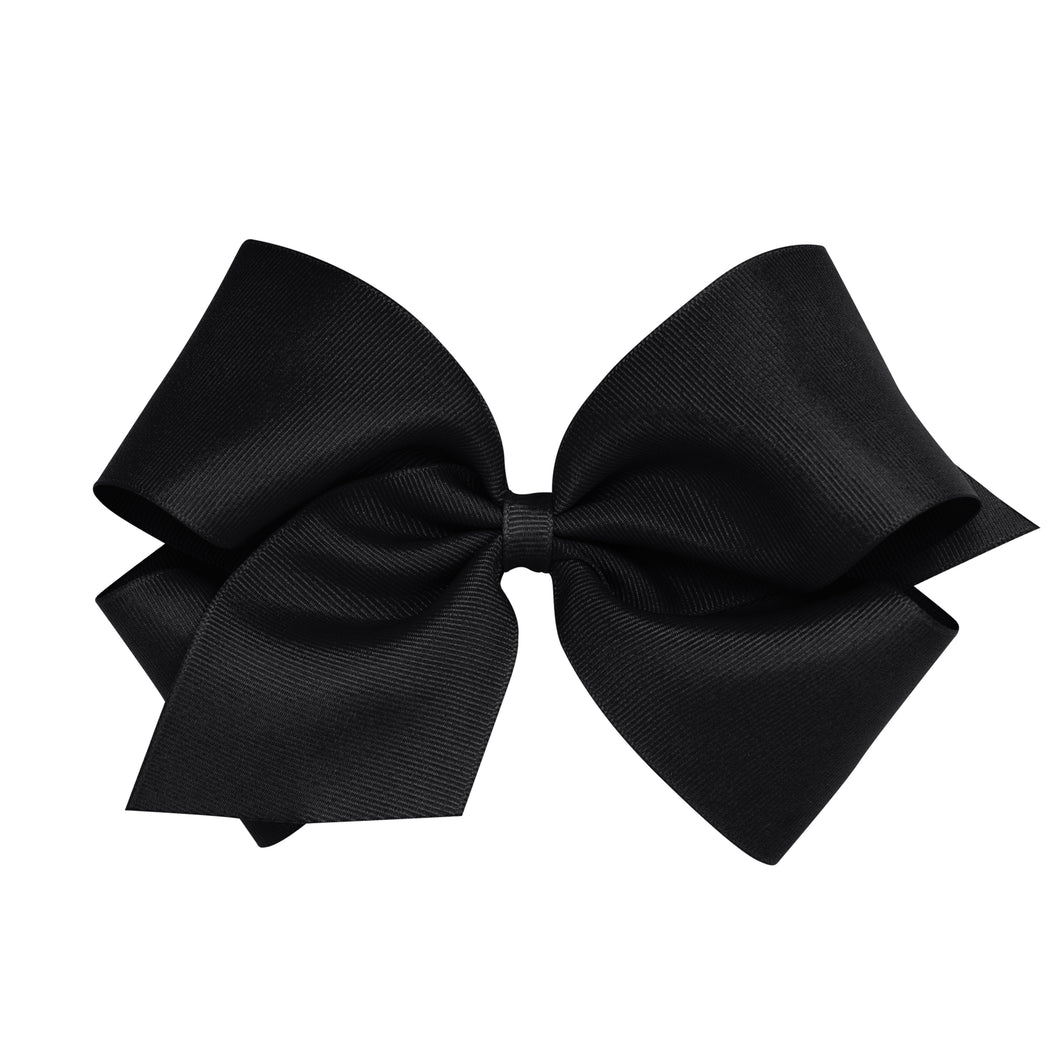 King Grosgrain Hair Bow in Black (BLK)