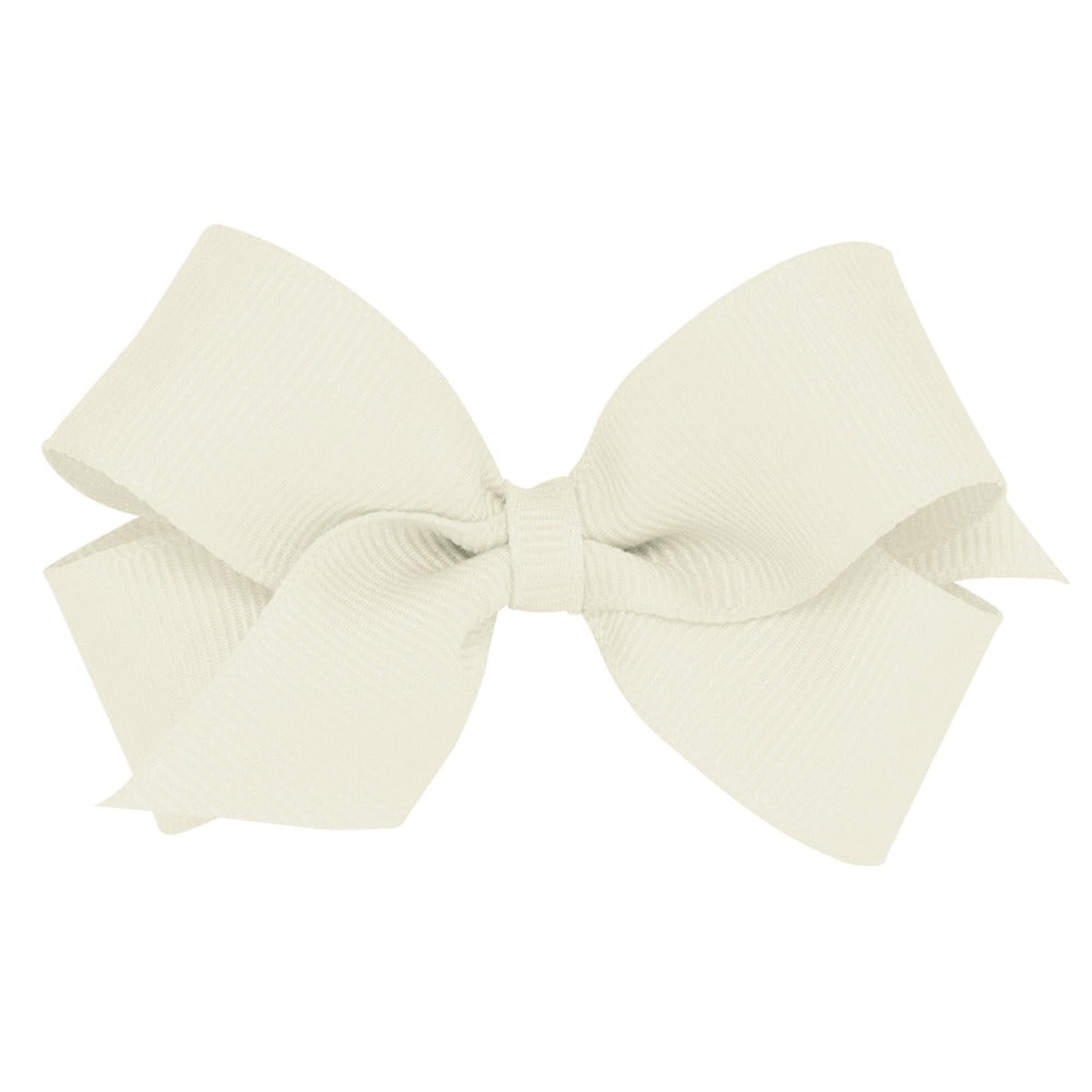 Mini Grosgrain Hairbow in Antique White (ANW)