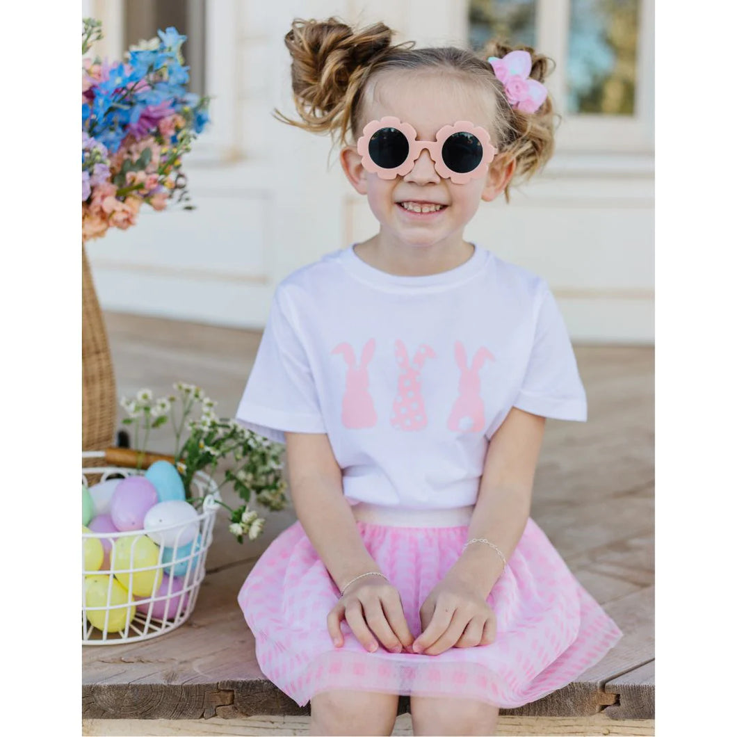 Pink & White Gingham Easter Bunny T-Shirt