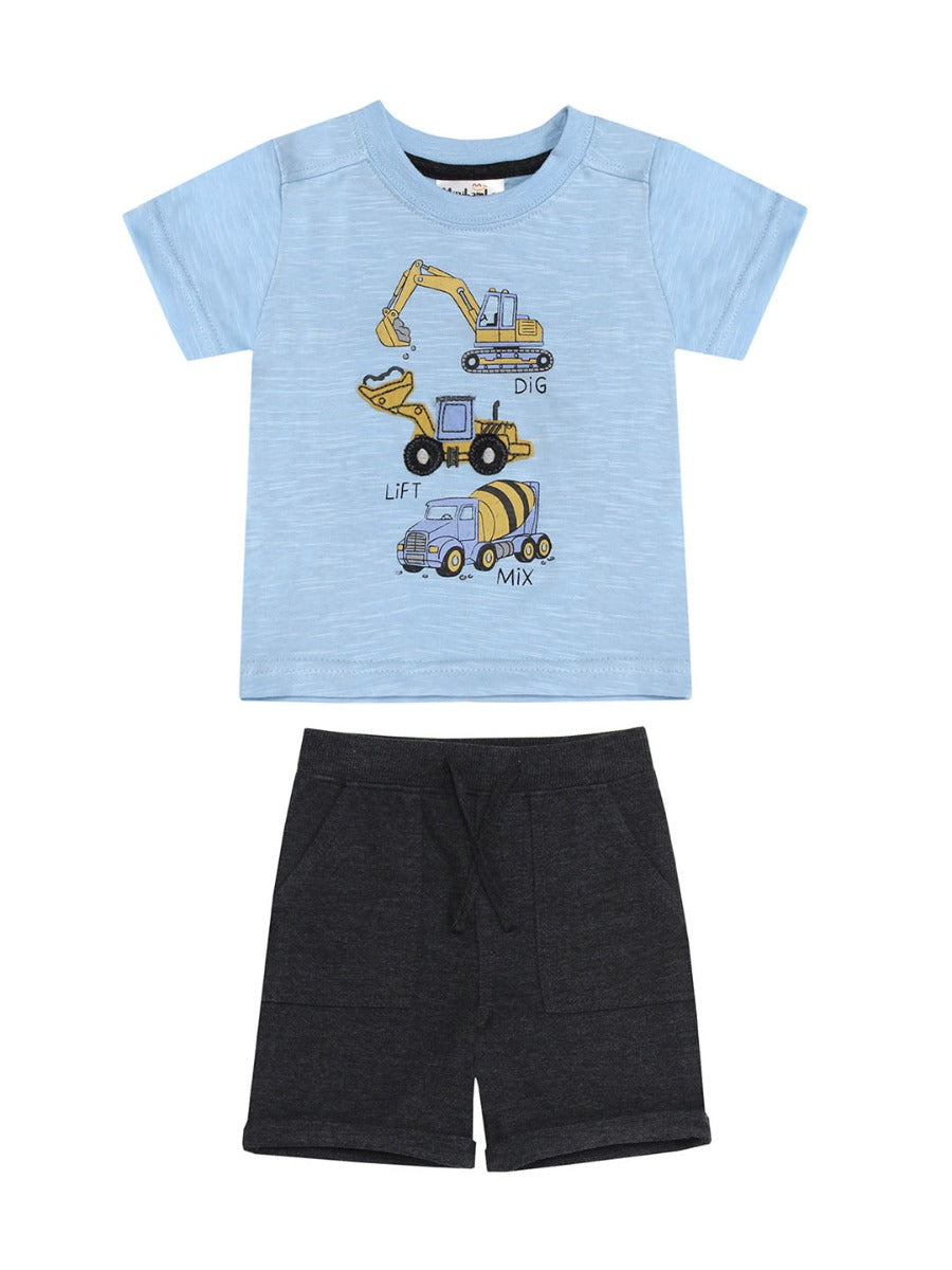 Construction Vehicles T-Shirt & Short Set