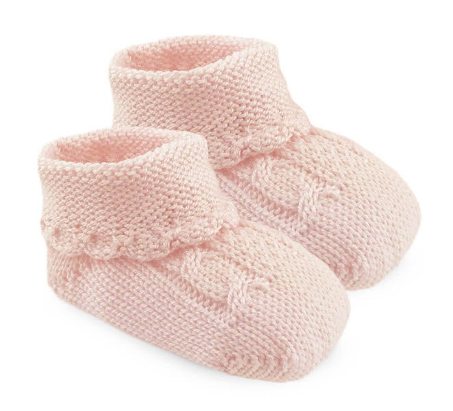 Cable Knit Baby Booties