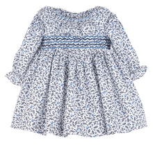 Load image into Gallery viewer, Girl&#39;s Navy &amp; White Floral Rosehip  Dress
