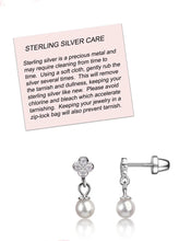 Load image into Gallery viewer, Daisy w/Dangling Pearl Earrings
