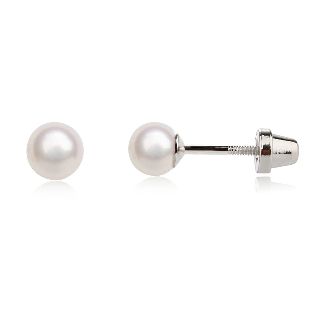 White Pearl Earrings