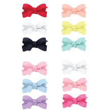 Load image into Gallery viewer, Three Baby Grosgrain Bows in a Multipack - assorted
