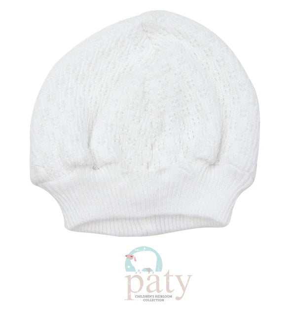 Paty, Inc. - Beanie Cap White NO BOW