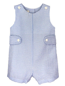 Blue Gingham Romper