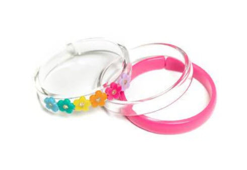 Bright Colors Flowers Bracelet Set