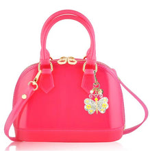 Load image into Gallery viewer, Cate Bubblegum Handbag - Crystal Butterfly Edition
