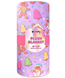 Joyful Gingerbread Plush Blanket