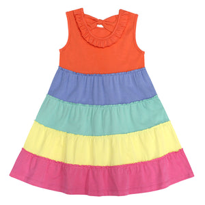 Bright Rainbow Twirl Dress