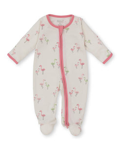 Flamingo Love Print Footie