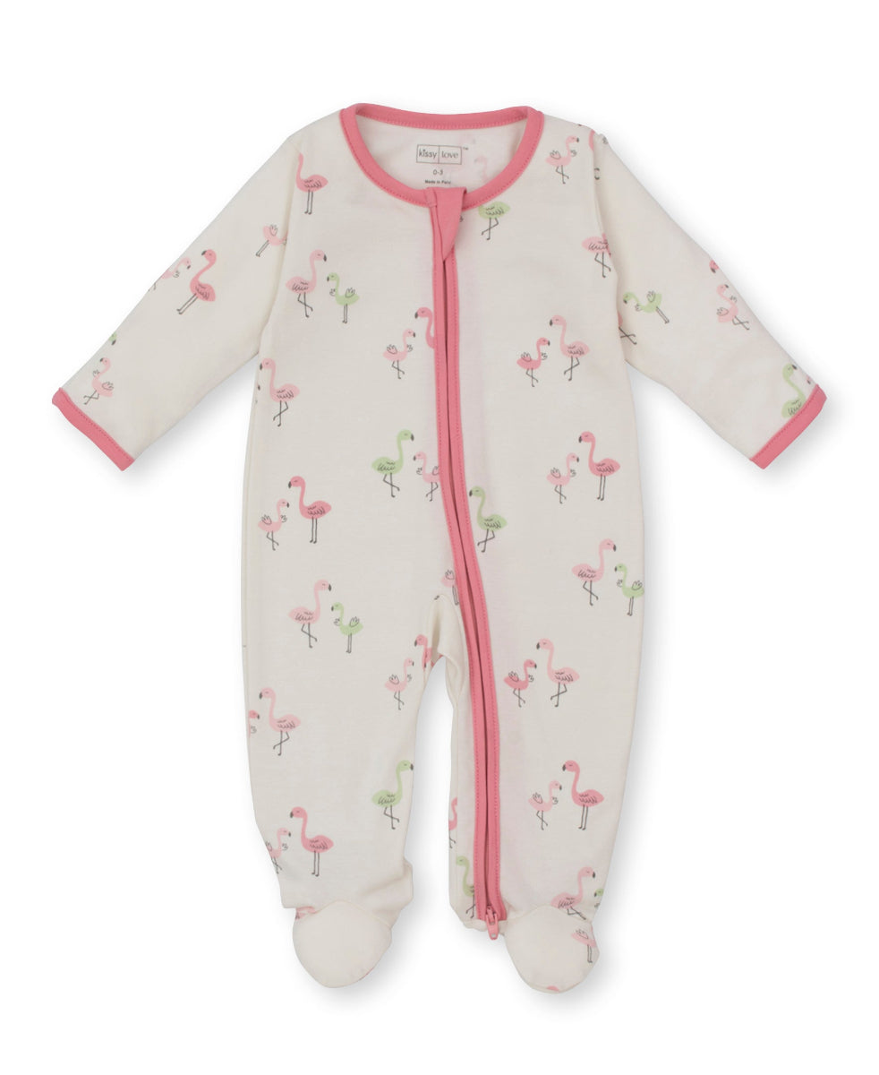 Flamingo Love Print Footie