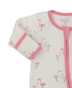 Flamingo Love Print Footie