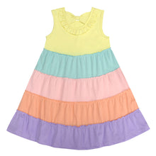 Load image into Gallery viewer, Pastel Rainbow Tiered Twirl Dress
