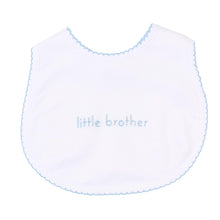 Load image into Gallery viewer, &quot;Little Brother&quot; White &amp; Blue Embroidered Footie
