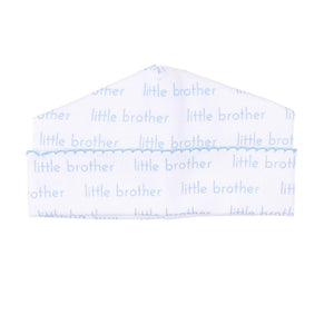 "Little Brother" White & Blue Printed Converter Gown