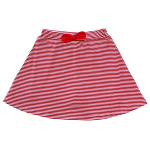 Red & White Stripes Flutter Sleeve top & Skort