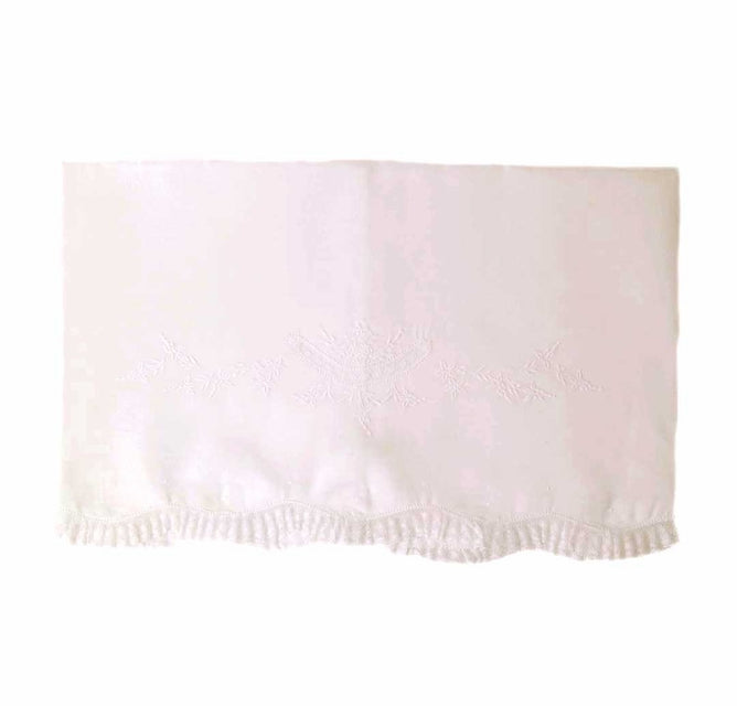 Pink Lace Embroidered Receiving Blanket by Feltman Brothers